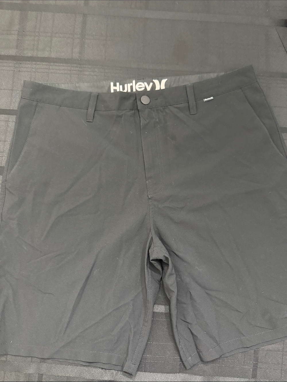 Hurley Black Men's Flat Front Shorts